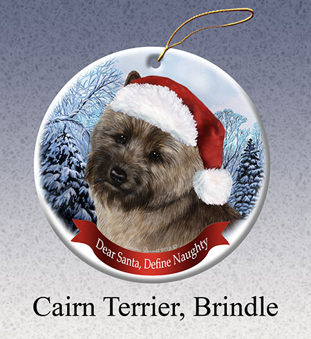 Cairn Terrier (Brindle) - Howliday Ornament image sized 450 x 491