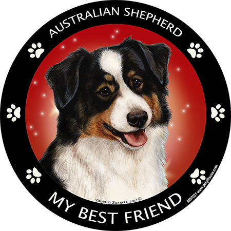 Australian Shepherd (Black Tri) - My Best Friends Magnet image sized 450 x 450