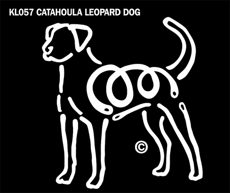 Catahoula Leopard Dog - Window Tattoo image sized 450 x 378