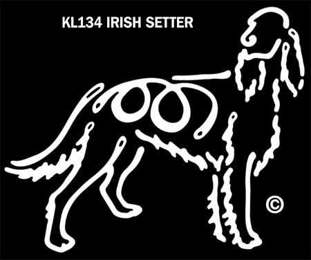 Irish Setter - Window Tattoo image sized 450 x 376