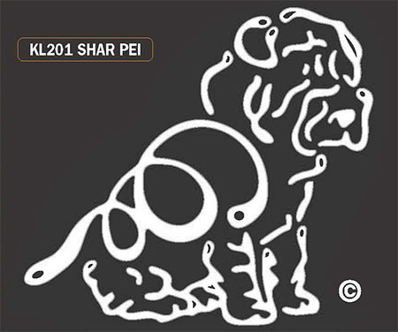 Shar Pei - Window Tattoo image sized 450 x 376