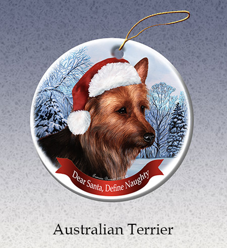 Australian Terrier - Howliday Ornament image sized 450 x 491