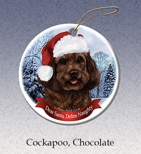 Cockapoo (Chocolate) - Howliday Ornament Image