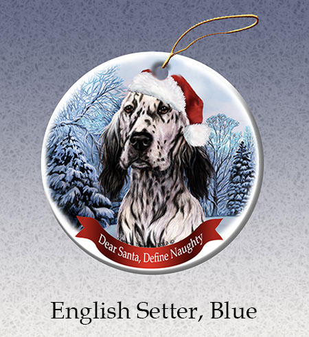 English Setter (Blue) - Howliday Ornament image sized 450 x 491