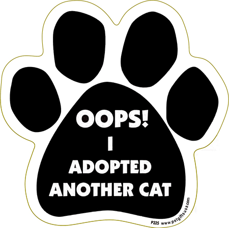 OOPS! I Adopted Another Cat - Paw Magnet Image