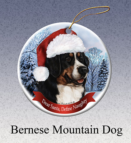 Bernese Mountain Dog - Howliday Ornament image sized 450 x 491