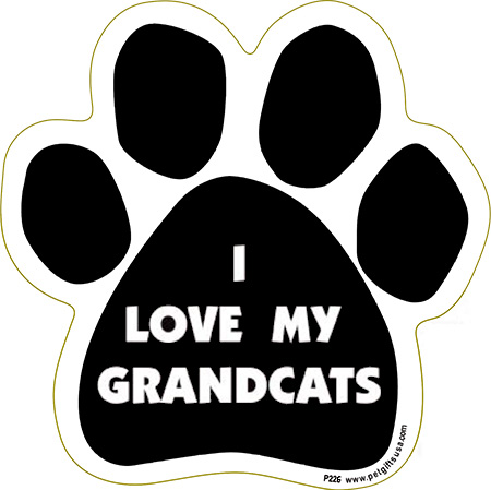 I Love My Grandcats - Paw Magnet Image