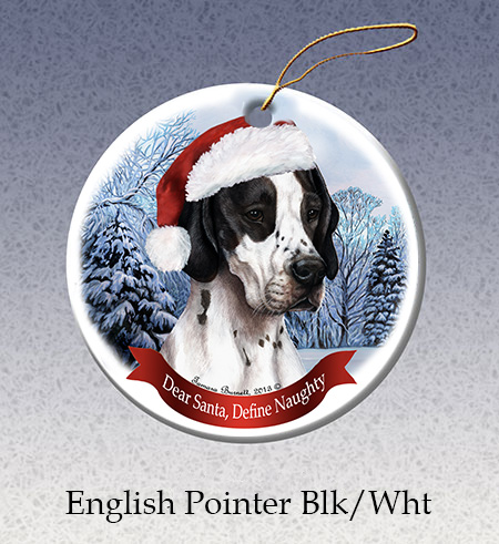 English Pointer Black - Howliday Ornament Image