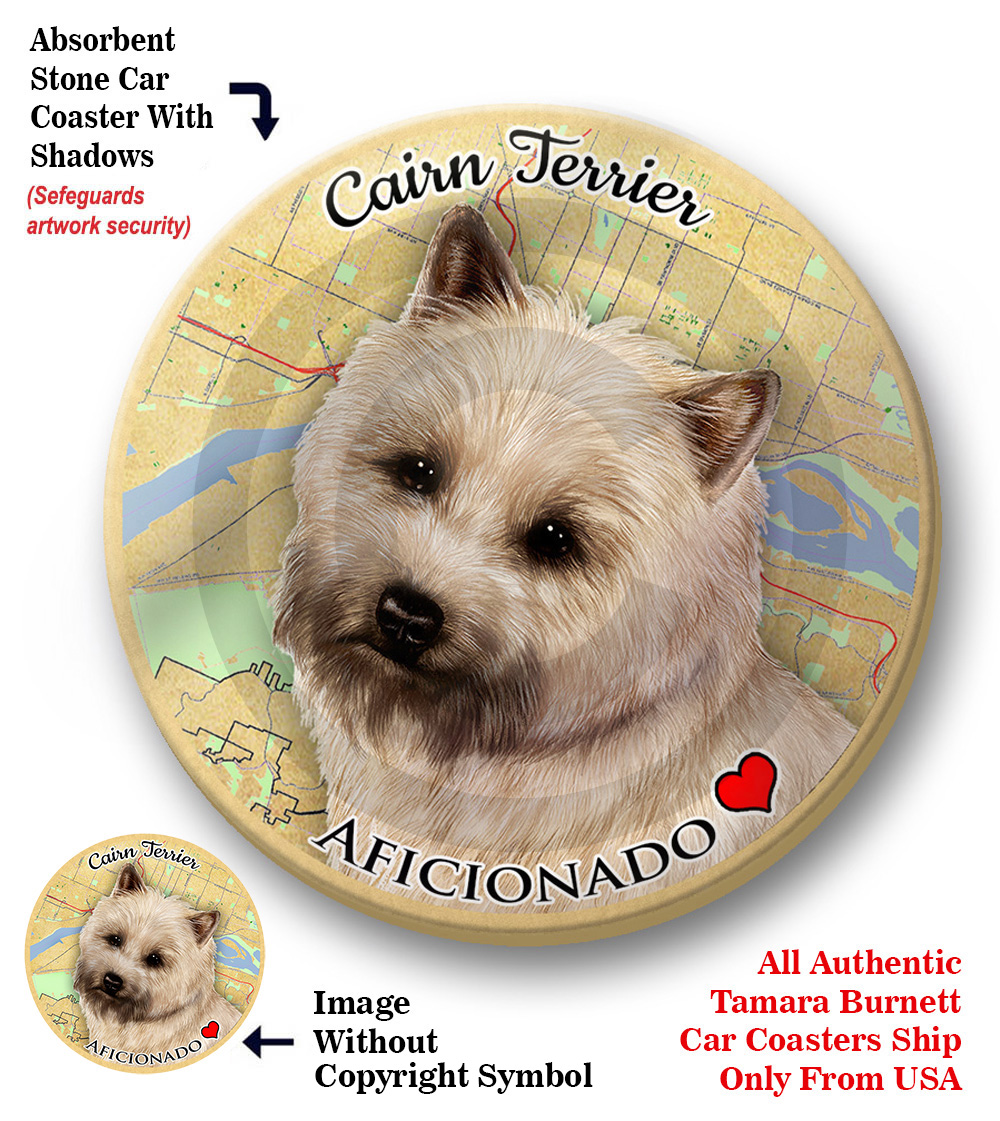An image of product 8224 Cairn Terrier (Cream) - Coaster Buddy