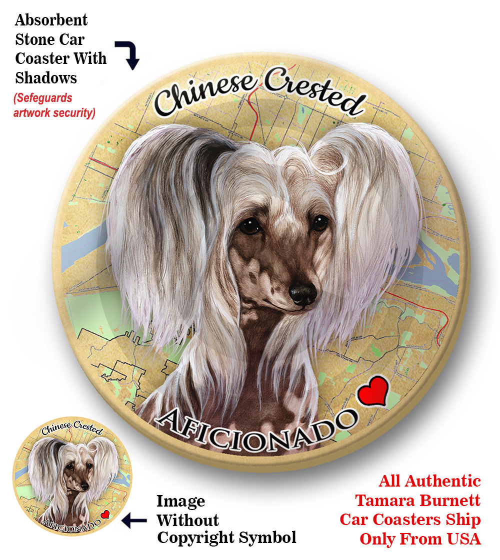 An image of product 8236 Chinese Crested - Coaster Buddy