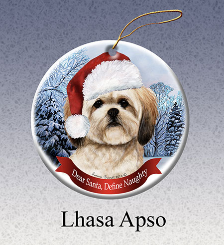 Lhasa Apso - Howliday Ornament image sized 450 x 491