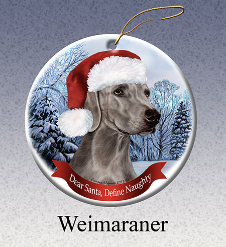 Weimaraner - Howliday Ornament image sized 450 x 491
