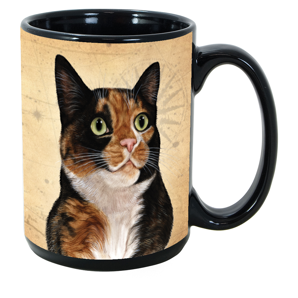 An image of product 8797 Tortoiseshell Cat - My Faithful Friends Mug 15 oz