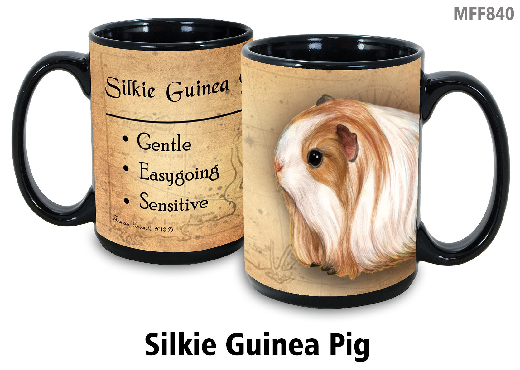 An image of product 8808 Guinea Pig (Silkie) - My Faithful Friends Mug 15 oz