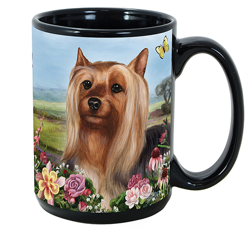 Silky Terrier - Garden Party Fun Mug 15 oz image sized 500 x 500