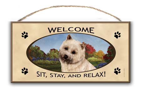 Cairn Terrier - Welcome Sign image sized 450 x 294