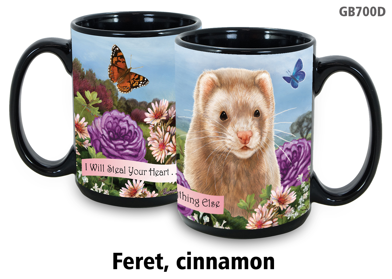 An image of product 9104 Ferret Cinnamon - Garden Party Fun Mug 15 oz