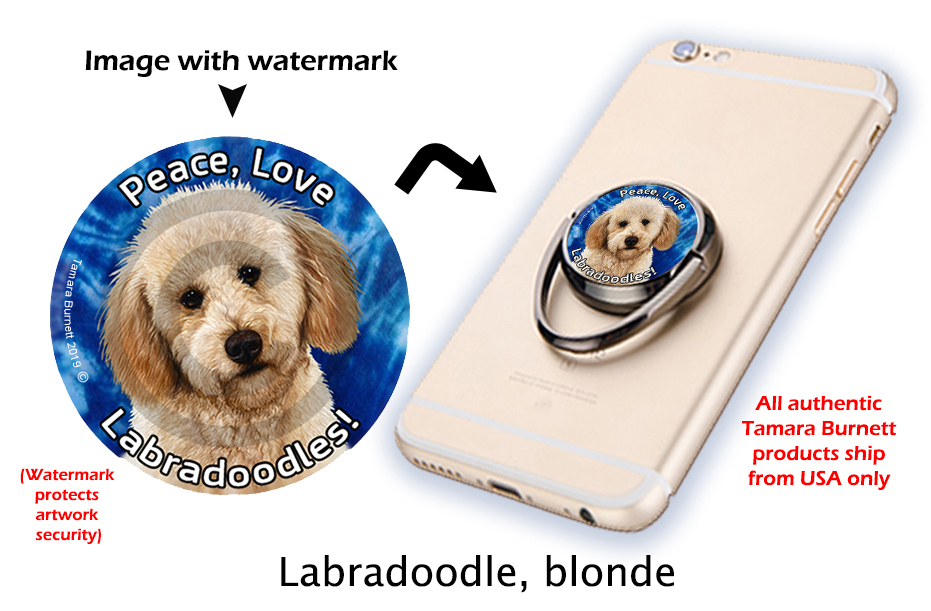 Labradoodle Yellow - Phone Stand Image
