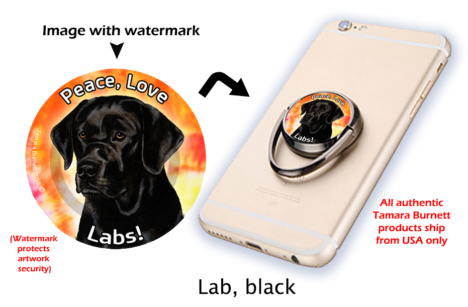 Labrador Black - Phone Stand image sized 931 x 611