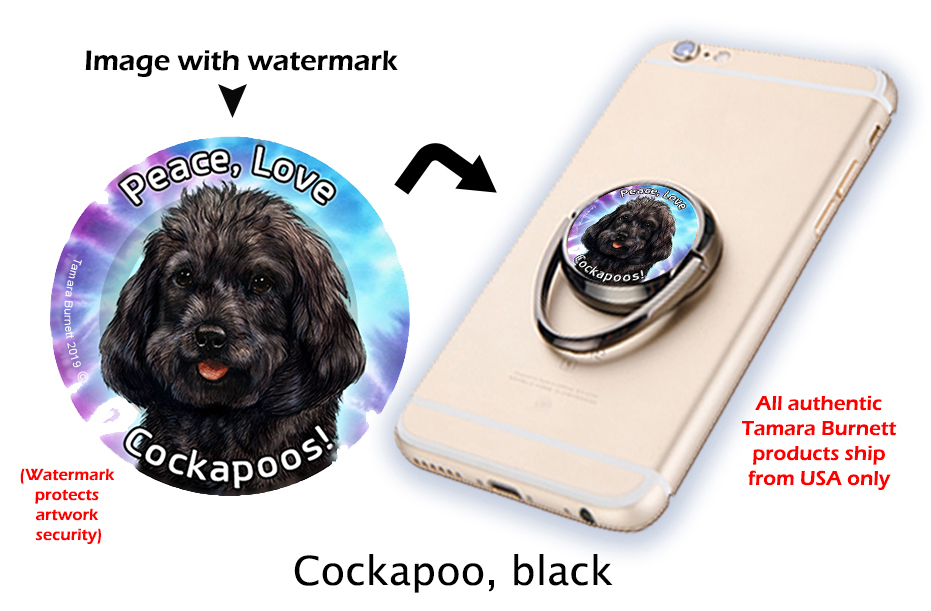 Cockapoo Black - Phone Stand image sized 931 x 611