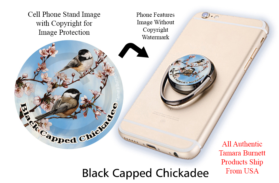 An image of product 9290 Black Capped Chickadees - Phone Stand