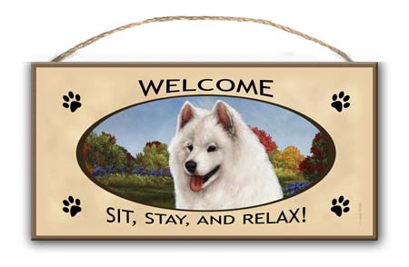 Samoyed - Welcome Sign image sized 450 x 294